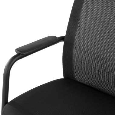 silla de visita negro siena malla brazos fijos 8