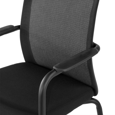 silla de visita negro siena malla brazos fijos 9