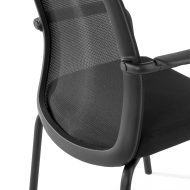 silla de visita negro siena malla brazos fijos 10