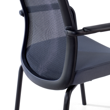 silla de visita gris siena malla brazos fijos 10