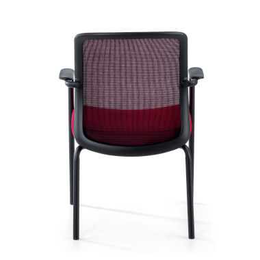silla de visita rojo siena malla brazos fijos 6