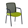 Silla confidente con brazos Siena, 4 patas respaldo de red
