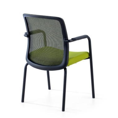 silla de visita verde siena malla brazos fijos 5
