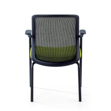 silla de visita verde siena malla brazos fijos 6