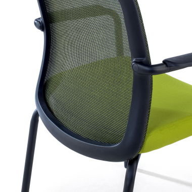 silla de visita verde siena malla brazos fijos 9