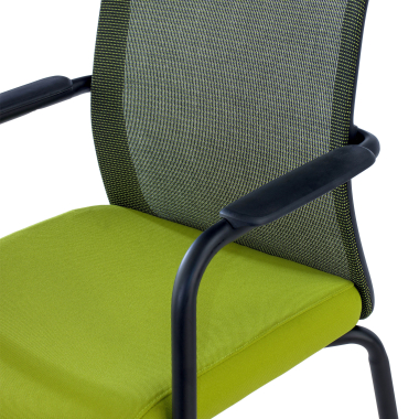 silla de visita verde siena malla brazos fijos 10