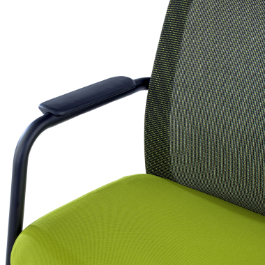 silla de visita verde siena malla brazos fijos 8