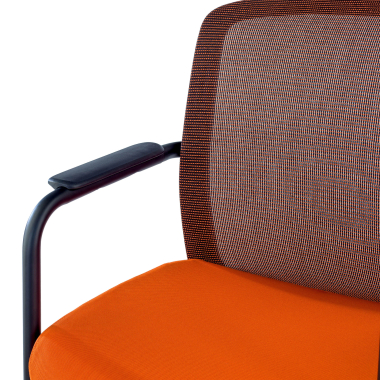 silla de visita naranja siena malla brazos fijos 8
