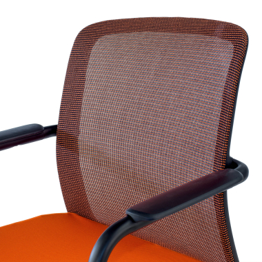 silla de visita naranja siena malla brazos fijos 9