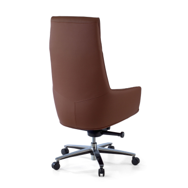 sillon de direccion marron mozart piel natural brazos tapizados 8