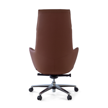 sillon de direccion marron mozart piel natural brazos tapizados 7