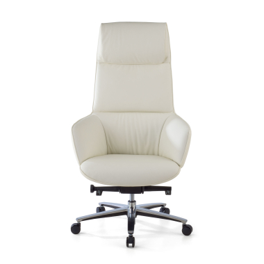 sillon de direccion blanco mozart piel natural brazos tapizados 8