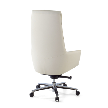 sillon de direccion blanco mozart piel natural brazos tapizados 9