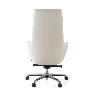 sillon de direccion blanco mozart piel natural brazos tapizados 7