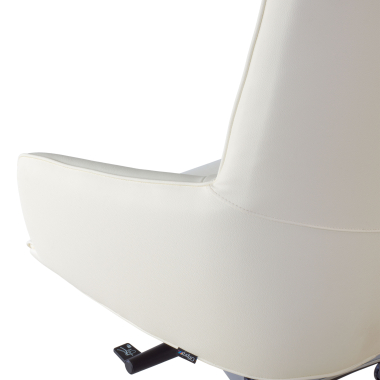 sillon de direccion blanco mozart piel natural brazos tapizados 5