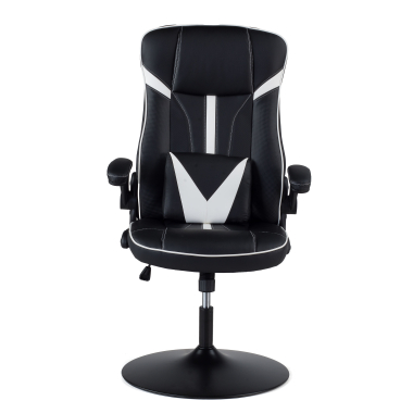 silla gaming blanco piel sintetica brazos abatibles 3