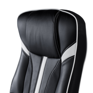 silla gaming blanco piel sintetica brazos abatibles 6