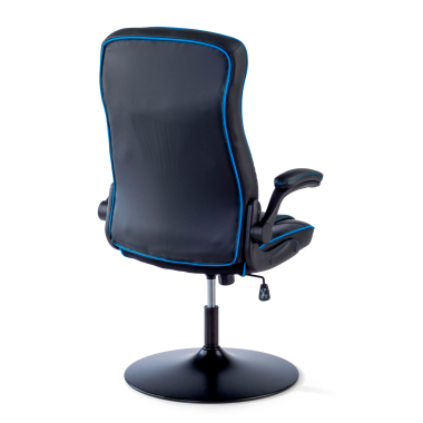 silla gaming azul piel sintetica brazos abatibles 8