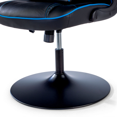 silla gaming azul piel sintetica brazos abatibles 6