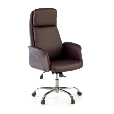 sillon de oficina marron king piel sintetica brazos tapizados 1
