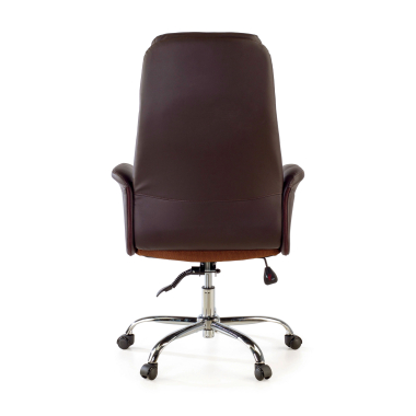 sillon de oficina marron king piel sintetica brazos tapizados 7