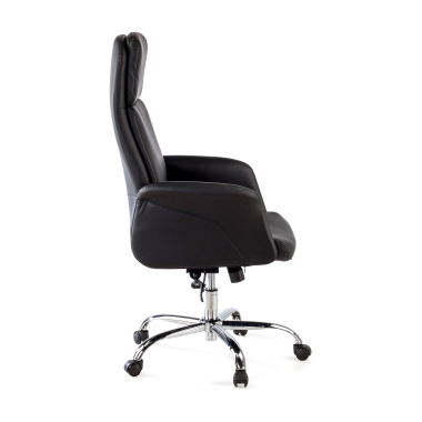 sillon de oficina negro king piel sintetica brazos tapizados 4