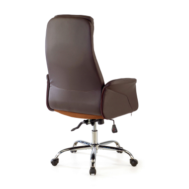 sillon de oficina marron king piel sintetica brazos tapizados 9