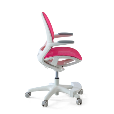 silla de escritorio infantil rosa ergokid malla brazos abatibles 4