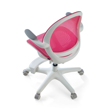 silla de escritorio infantil rosa ergokid malla brazos abatibles 8