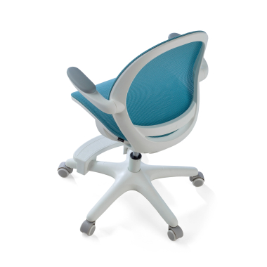 silla de escritorio infantil azul ergokid malla brazos abatibles 9