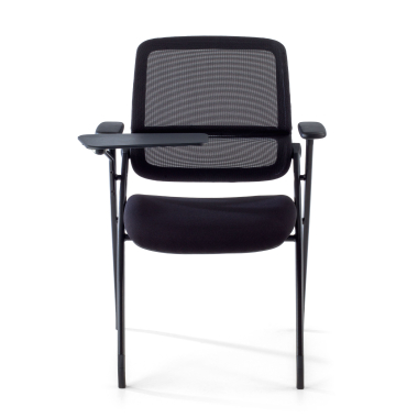 silla con pala negro con pala de escritura malla brazos moviles 6