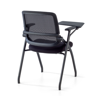silla con pala negro con pala de escritura malla brazos moviles 12