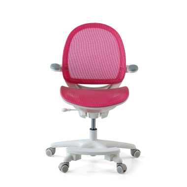 silla de escritorio infantil rosa ergokid malla brazos abatibles 3