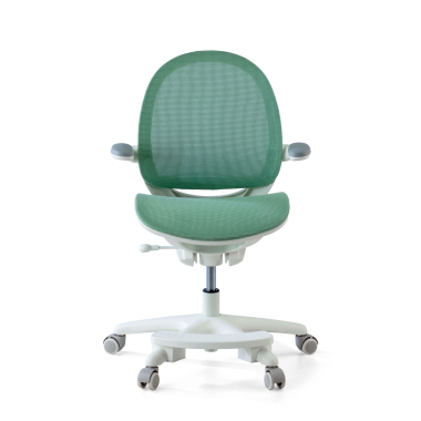 silla de escritorio infantil verde ergokid malla brazos abatibles 3