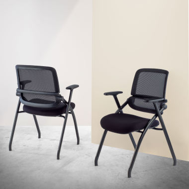silla confidente negro silla malla brazos moviles 10