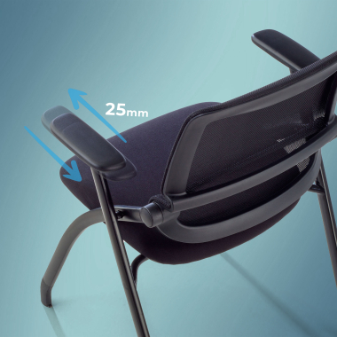 silla confidente negro silla malla brazos moviles 4