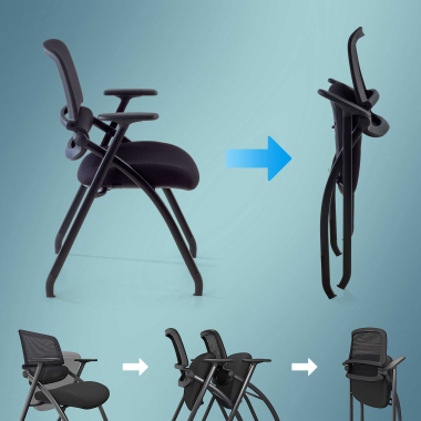 silla confidente negro silla malla brazos moviles 5