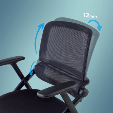 silla con pala negro silla con ruedas malla brazos moviles 5
