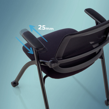 silla con pala negro silla con ruedas malla brazos moviles 6