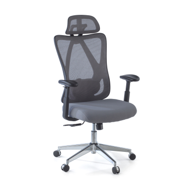 silla ergonomica gris matrix malla brazos moviles soporte lumbar reposacabezas 1