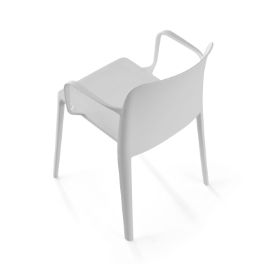 silla confidente blanco loop plastico brazos fijos 6