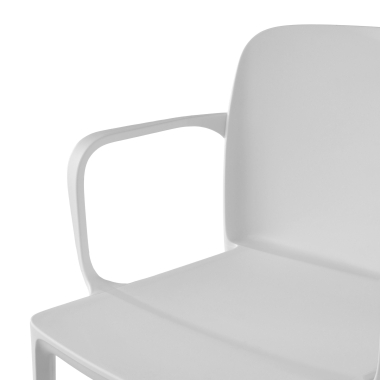silla confidente blanco loop plastico brazos fijos 5