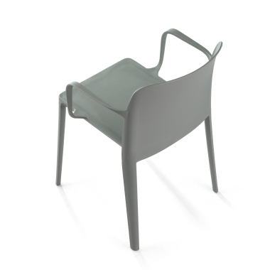 silla confidente verde loop plastico brazos fijos 8