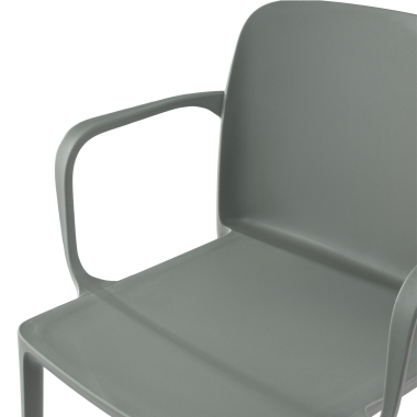 silla confidente verde loop plastico brazos fijos 5