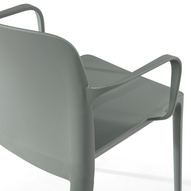 silla confidente verde loop plastico brazos fijos 6