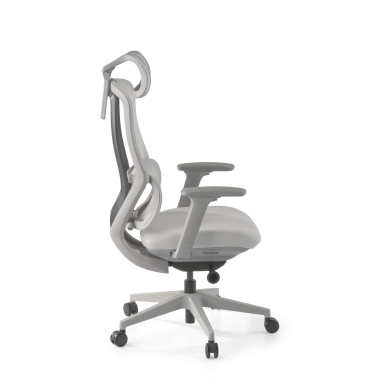 silla ergonomica blanco gris aeroflow estructura blanca malla brazos regulables 3d doble soporte lumbar reposacabezas 8