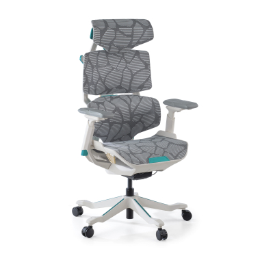 silla gaming blanco verde dragonlord malla brazos regulables 6d soporte lumbar reposacabezas 4