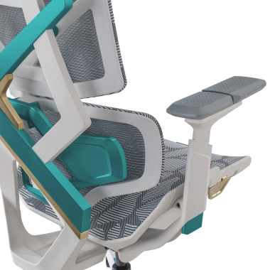silla gaming blanco verde dragonlord malla brazos regulables 6d soporte lumbar reposacabezas 8