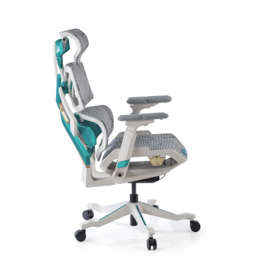 silla gaming blanco verde dragonlord malla brazos regulables 6d soporte lumbar reposacabezas 9