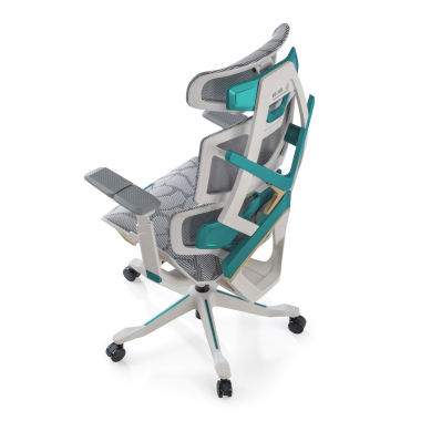 silla gaming blanco verde dragonlord malla brazos regulables 6d soporte lumbar reposacabezas 10